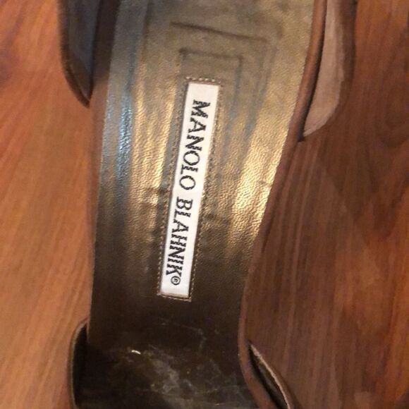Manolo Blahnik Leather and suede unique heels size 40.5 - Picture 4 of 8